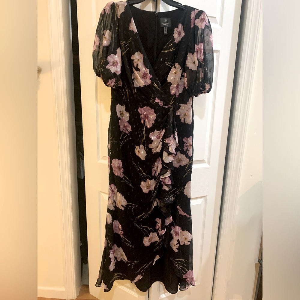 Faux wrap long dress
